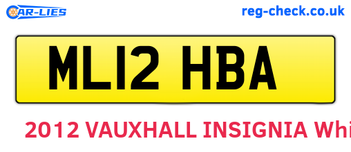 ML12HBA are the vehicle registration plates.