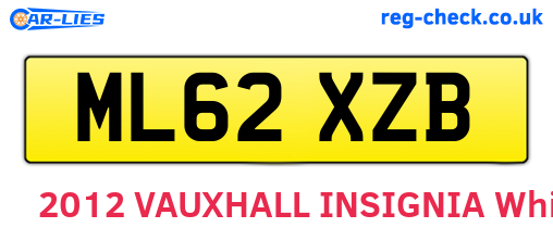 ML62XZB are the vehicle registration plates.