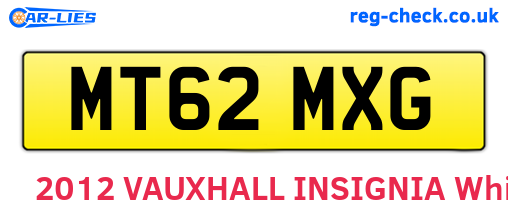 MT62MXG are the vehicle registration plates.