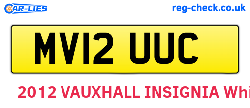 MV12UUC are the vehicle registration plates.