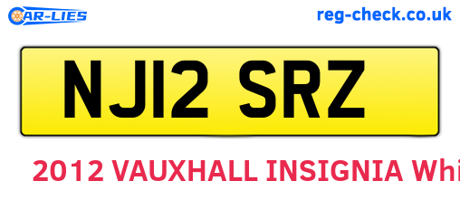 NJ12SRZ are the vehicle registration plates.