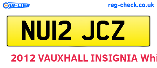 NU12JCZ are the vehicle registration plates.