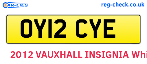OY12CYE are the vehicle registration plates.