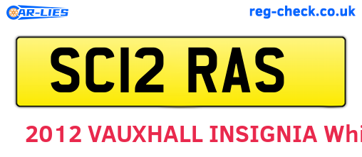 SC12RAS are the vehicle registration plates.