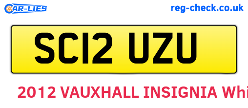 SC12UZU are the vehicle registration plates.