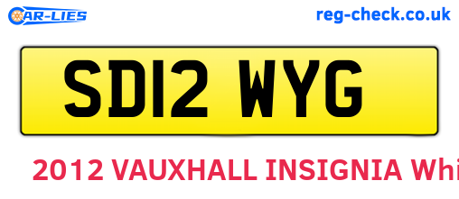 SD12WYG are the vehicle registration plates.