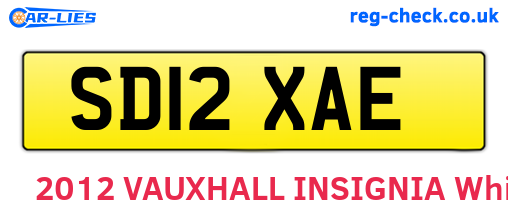 SD12XAE are the vehicle registration plates.