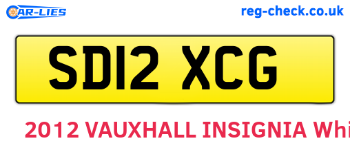 SD12XCG are the vehicle registration plates.