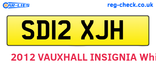 SD12XJH are the vehicle registration plates.