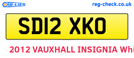 SD12XKO are the vehicle registration plates.