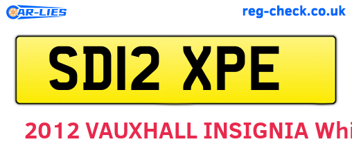 SD12XPE are the vehicle registration plates.
