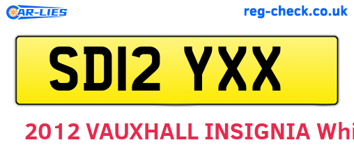 SD12YXX are the vehicle registration plates.