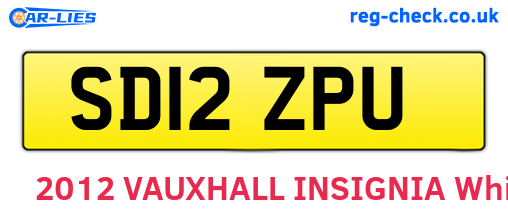SD12ZPU are the vehicle registration plates.