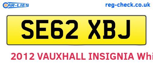 SE62XBJ are the vehicle registration plates.