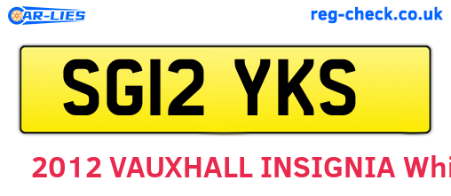 SG12YKS are the vehicle registration plates.