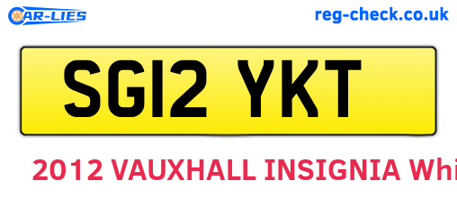 SG12YKT are the vehicle registration plates.