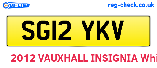 SG12YKV are the vehicle registration plates.