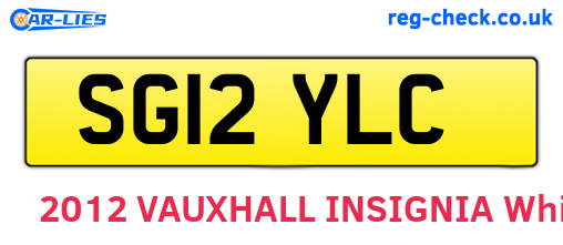 SG12YLC are the vehicle registration plates.