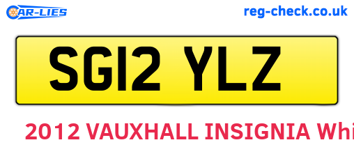 SG12YLZ are the vehicle registration plates.