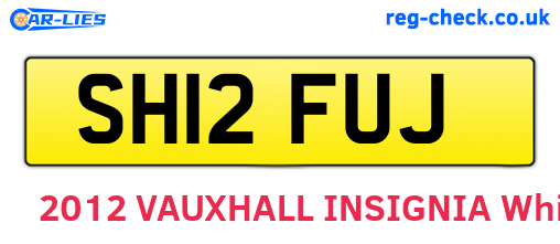SH12FUJ are the vehicle registration plates.