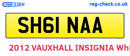 SH61NAA are the vehicle registration plates.