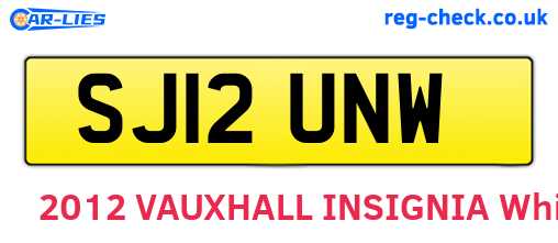 SJ12UNW are the vehicle registration plates.