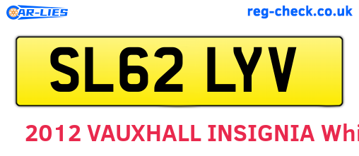 SL62LYV are the vehicle registration plates.