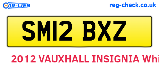 SM12BXZ are the vehicle registration plates.