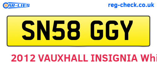 SN58GGY are the vehicle registration plates.