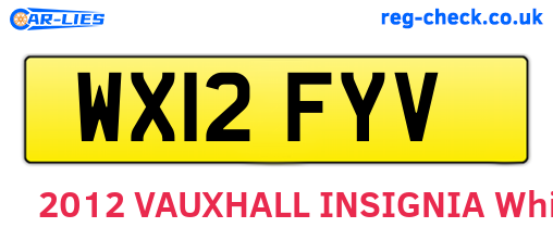 WX12FYV are the vehicle registration plates.