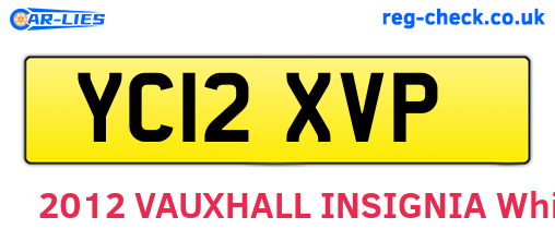 YC12XVP are the vehicle registration plates.