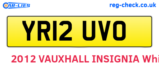 YR12UVO are the vehicle registration plates.