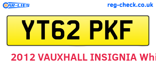 YT62PKF are the vehicle registration plates.