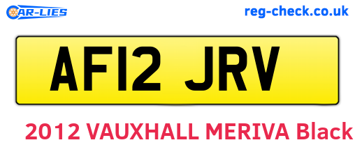 AF12JRV are the vehicle registration plates.