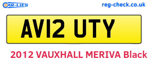 AV12UTY are the vehicle registration plates.