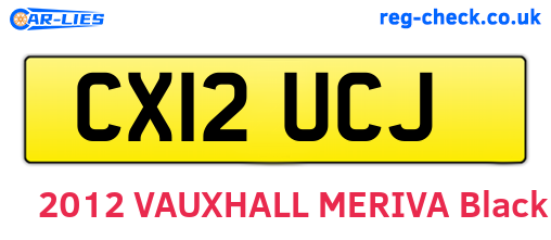 CX12UCJ are the vehicle registration plates.