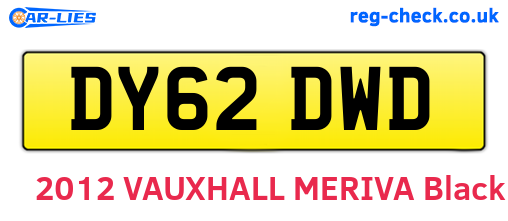 DY62DWD are the vehicle registration plates.