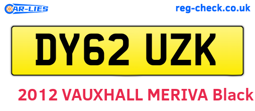 DY62UZK are the vehicle registration plates.