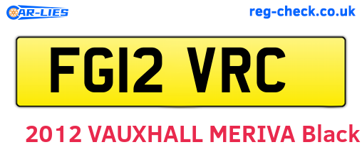 FG12VRC are the vehicle registration plates.