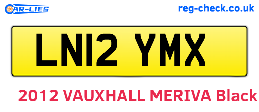 LN12YMX are the vehicle registration plates.