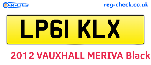 LP61KLX are the vehicle registration plates.