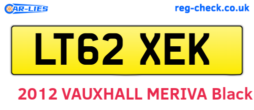 LT62XEK are the vehicle registration plates.