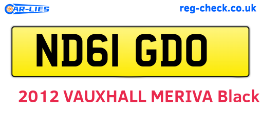 ND61GDO are the vehicle registration plates.
