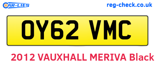 OY62VMC are the vehicle registration plates.
