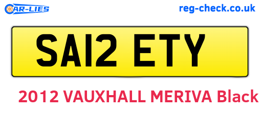 SA12ETY are the vehicle registration plates.