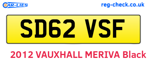 SD62VSF are the vehicle registration plates.