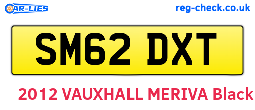 SM62DXT are the vehicle registration plates.