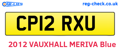 CP12RXU are the vehicle registration plates.