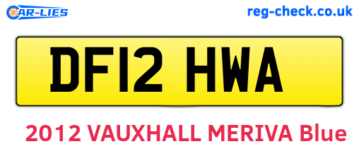 DF12HWA are the vehicle registration plates.