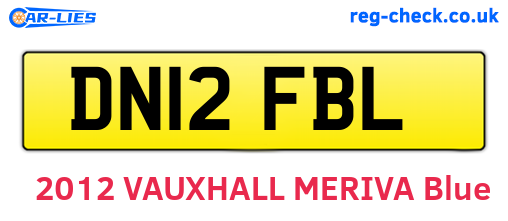 DN12FBL are the vehicle registration plates.